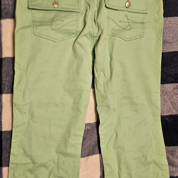 Tommy Jeans Juniors Mint Green Corduroy Capri Jeans Size 13 - Picture 8 of 8